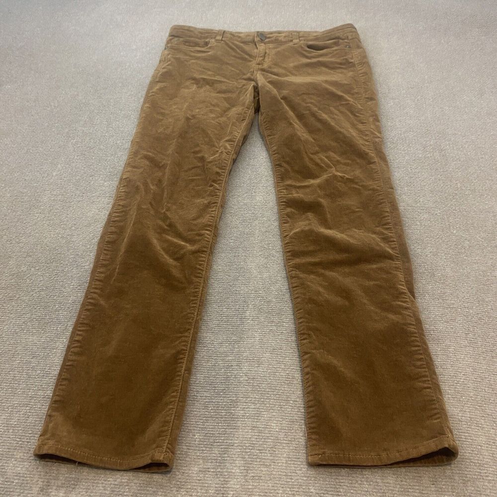 Kut From The Kloth Corduroy Pants Women 14 Brown‎ Stretch Measures 36x32